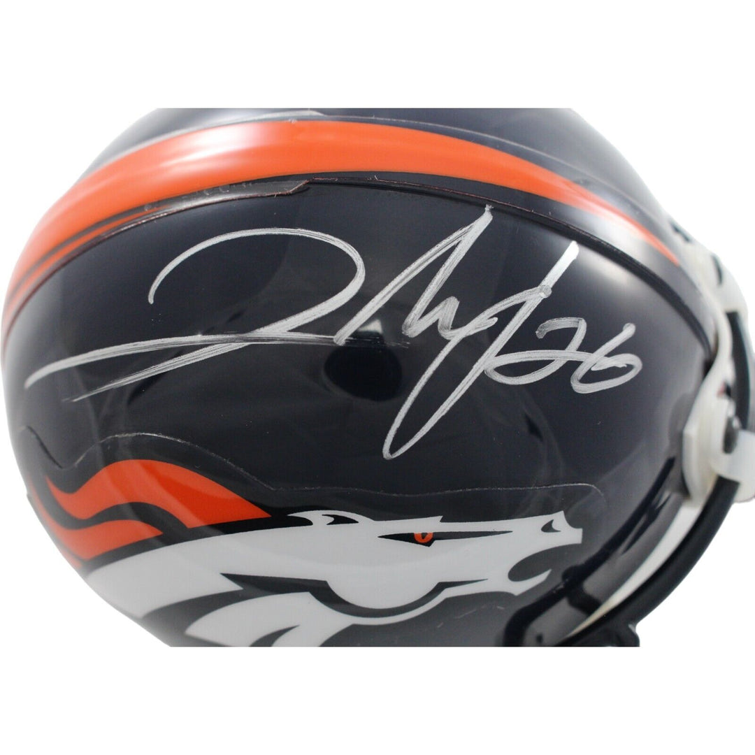 Clinton Portis Signed Denver Broncos VSR4 Authentic Mini Helmet BAS 44251 Image 2
