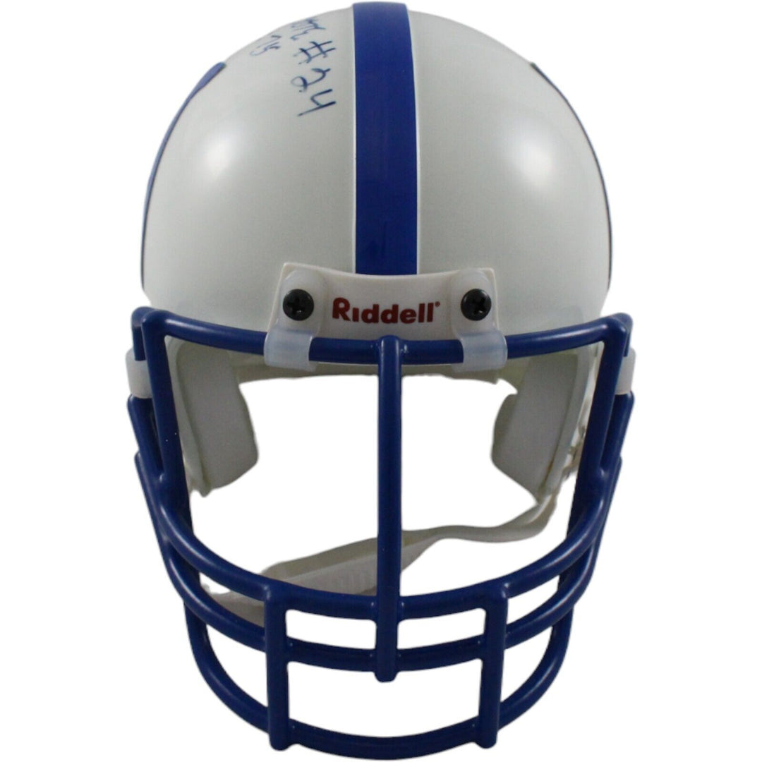 Lenny Moore Signed Colts VSR4 Authentic Mini Helmet HOF AS IS Beckett 44266 Image 4