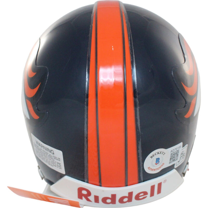 Bertrand Berry Autographed Denver Broncos VSR4 Mini Helmet Beckett 44203 Image 2