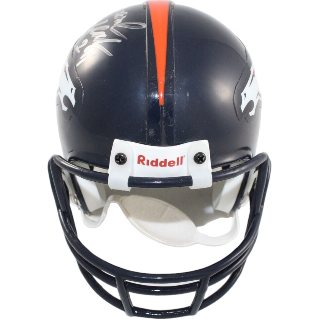 Howard Griffith Autographed Denver Broncos VSR4 Mini Helmet Beckett 44269 Image 4