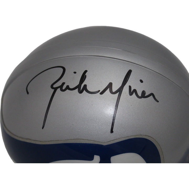Rick Mirer Signed Seattle Seahawks VSR4 Replica Mini Helmet Beckett 44183 Image 2