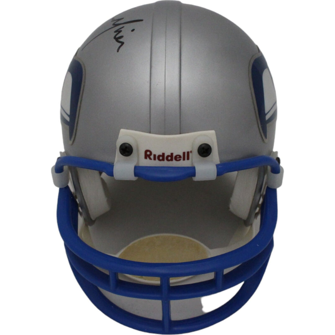 Rick Mirer Signed Seattle Seahawks VSR4 Replica Mini Helmet Beckett 44183 Image 5