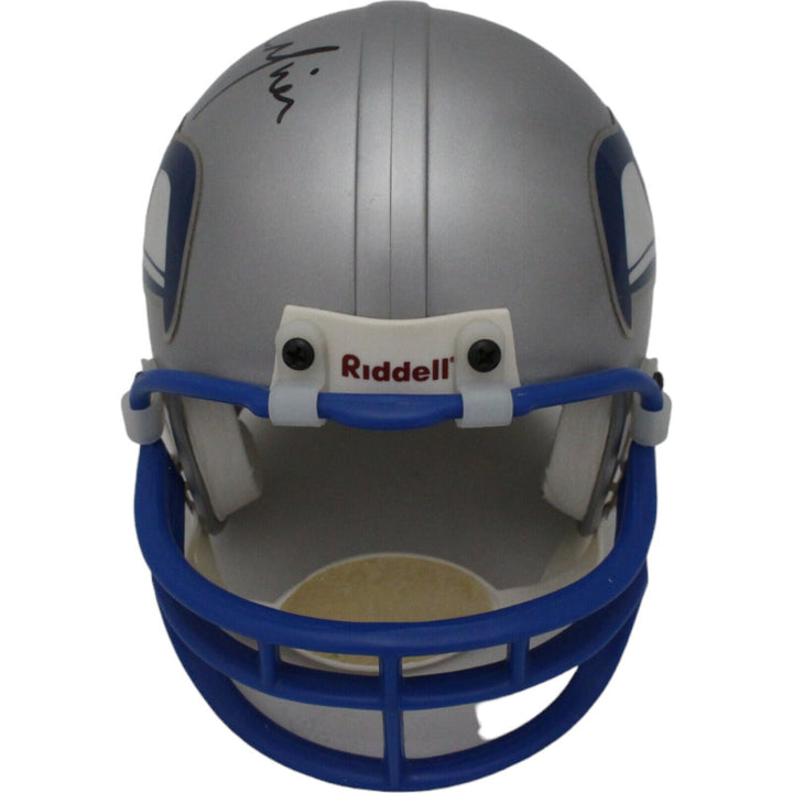Rick Mirer Signed Seattle Seahawks VSR4 Replica Mini Helmet Beckett 44183 Image 5
