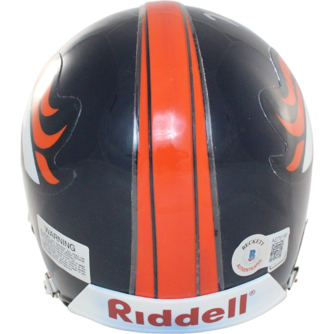 Kyle Johnson Autographed Denver Broncos VSR4 Mini Helmet Beckett 44208 Image 3