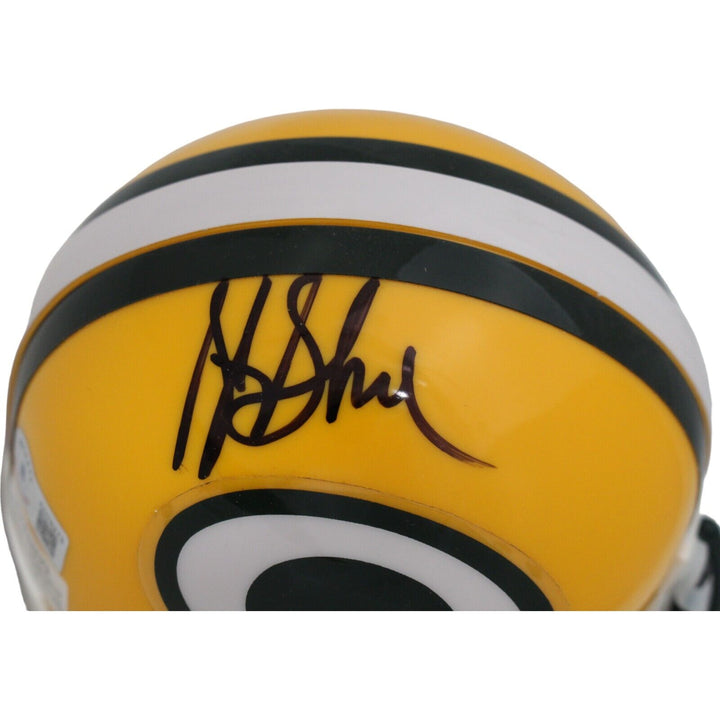 Sterling Sharpe Signed Green Bay Packers VSR4 Authentic Mini Helmet BAS 44185 Image 2