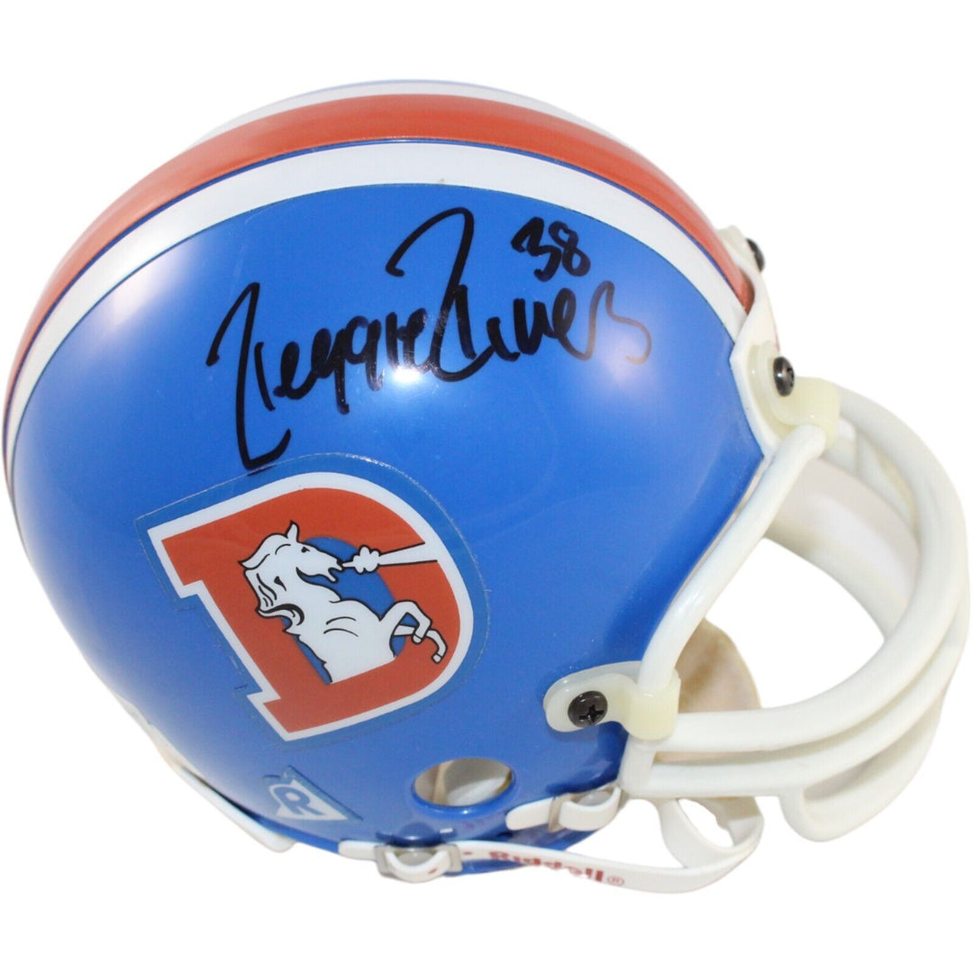 Reggie Rivers Signed Denver Broncos VSR4 75-96 Replica Mini Helmet BAS 44274 Image 1