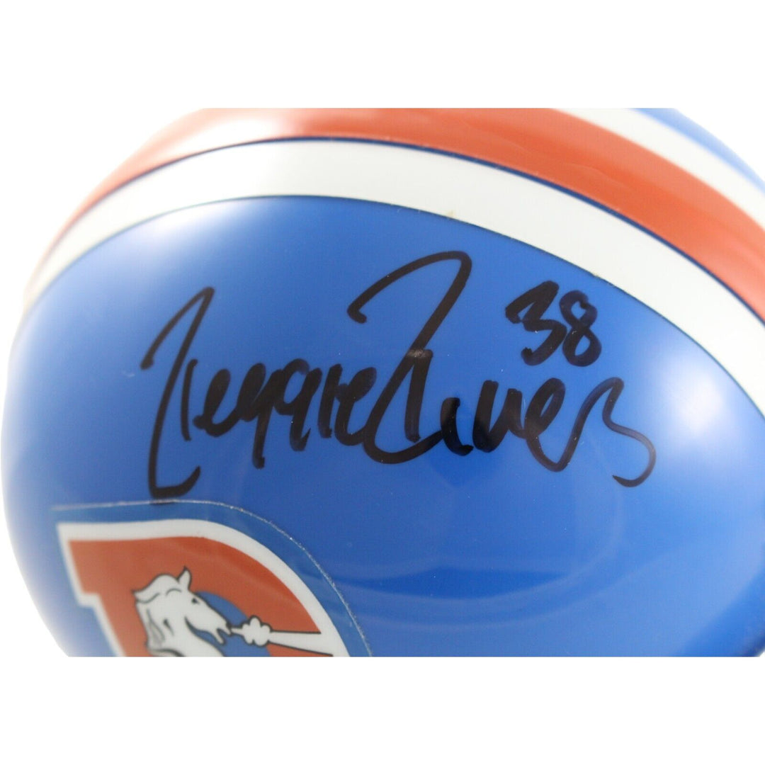 Reggie Rivers Signed Denver Broncos VSR4 75-96 Replica Mini Helmet BAS 44274 Image 2