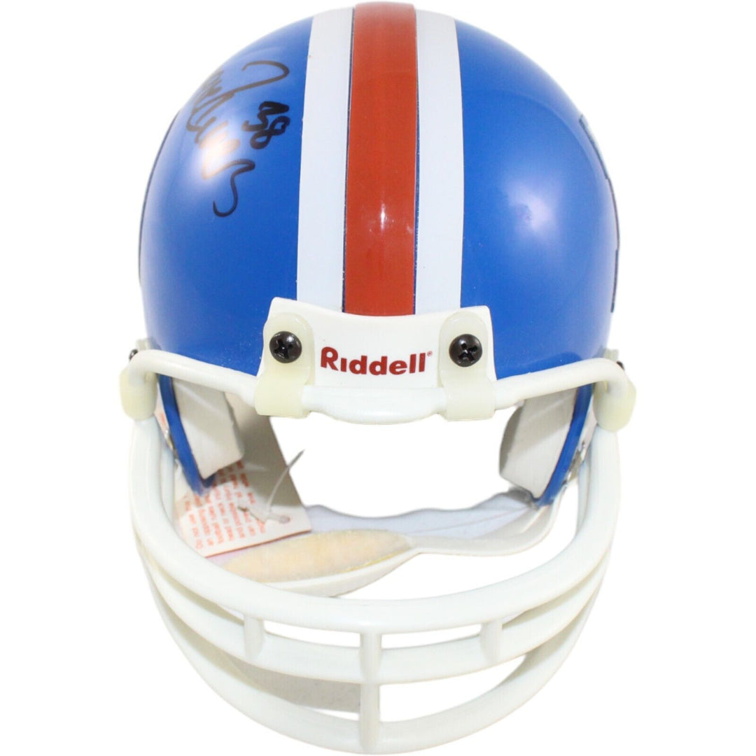 Reggie Rivers Signed Denver Broncos VSR4 75-96 Replica Mini Helmet BAS 44274 Image 4