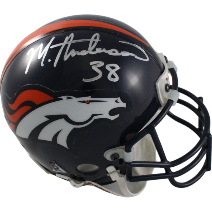Mike Anderson Signed Denver Broncos VSR4 Authentic Mini Helmet BAS 44270 Image 1