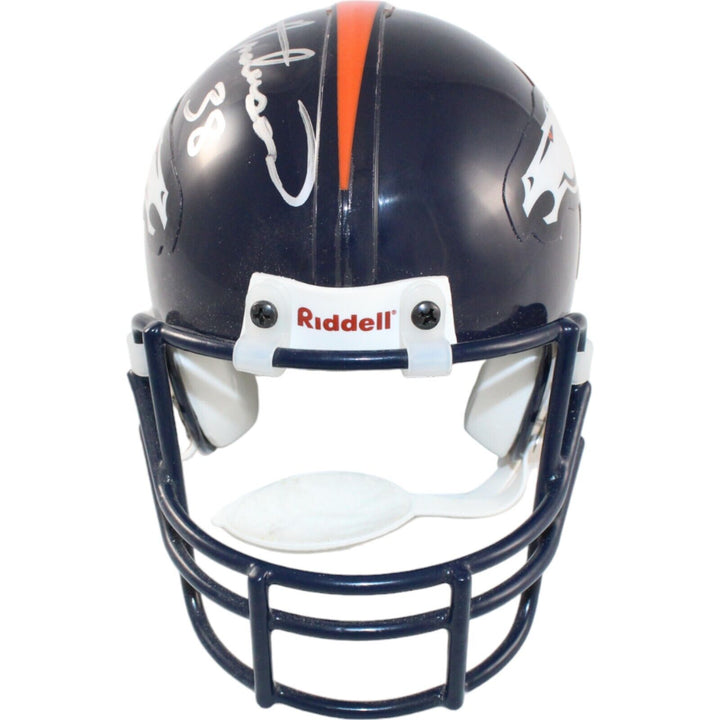Mike Anderson Signed Denver Broncos VSR4 Authentic Mini Helmet BAS 44270 Image 4