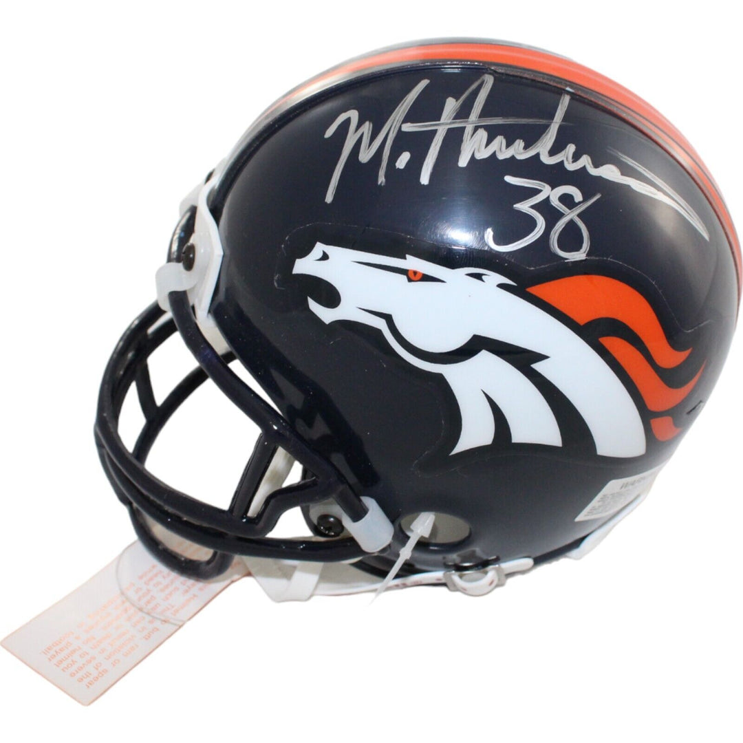 Trevor Pryce & Mike Anderson Signed Broncos VSR4 Mini Helmet BAS 44226 Image 2