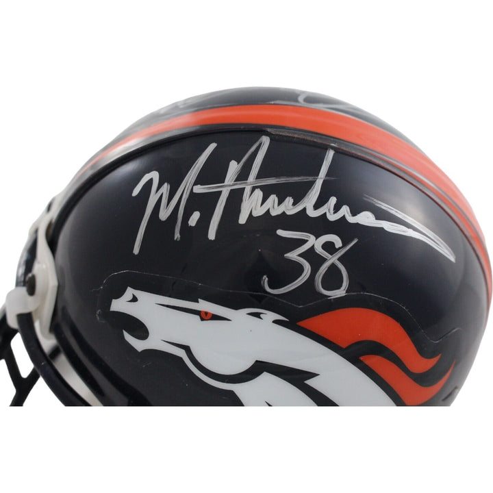 Trevor Pryce & Mike Anderson Signed Broncos VSR4 Mini Helmet BAS 44226 Image 8