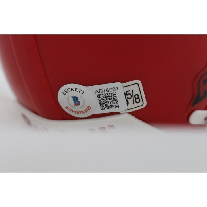 Willie Lanier Signed Kansas City Chiefs VSR4 Replica Mini Helmet HOF BAS 44230 Image 3