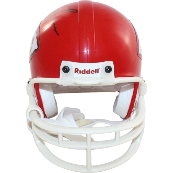 Willie Lanier Signed Kansas City Chiefs VSR4 Replica Mini Helmet HOF BAS 44230 Image 4