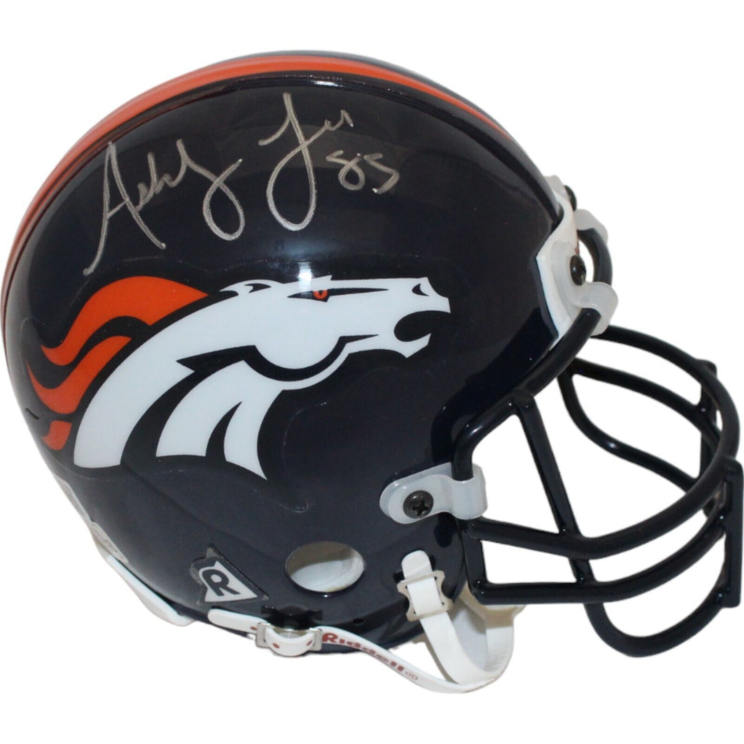 Ashley Lelie Signed Denver Broncos VSR4 Mini Helmet 19th Pick BAS 44174 Image 1
