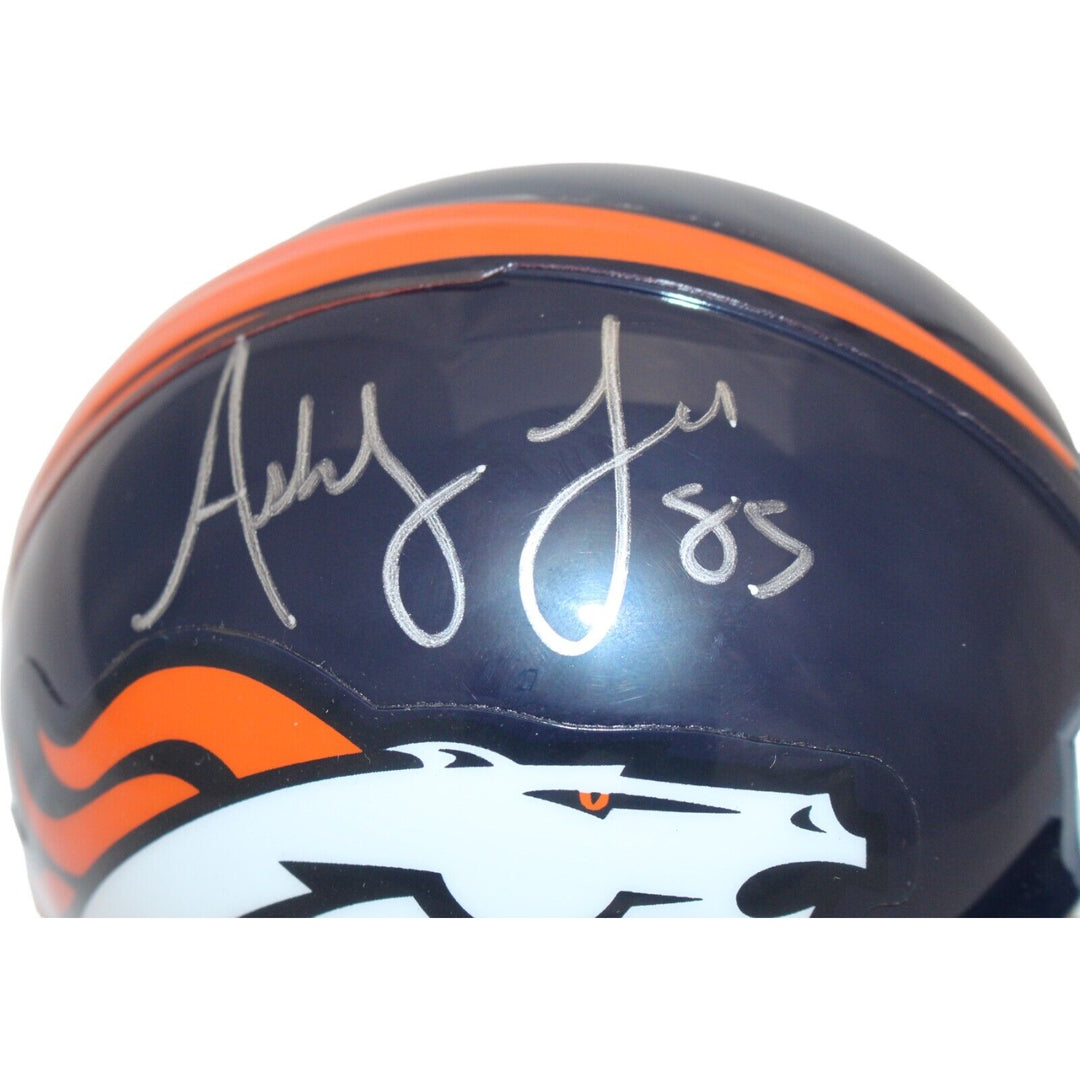 Ashley Lelie Signed Denver Broncos VSR4 Mini Helmet 19th Pick BAS 44174 Image 2