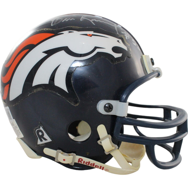 Bill Romanowski Signed Denver Broncos VSR4 replica Mini Helmet BAS 44175 Image 2