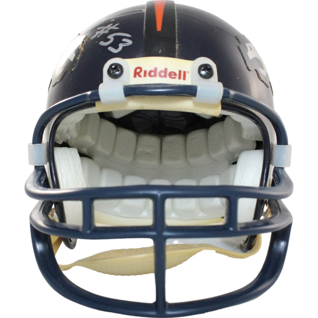 Bill Romanowski Signed Denver Broncos VSR4 replica Mini Helmet BAS 44175 Image 5
