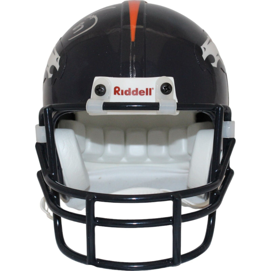 Ed McCaffrey Autographed Denver Broncos VSR4 Mini Helmet Beckett 44171 Image 3