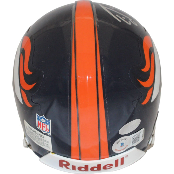 Ed McCaffrey Autographed Denver Broncos VSR4 Mini Helmet Beckett 44171 Image 4