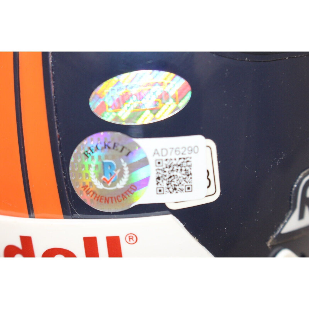 Ed McCaffrey Autographed Denver Broncos VSR4 Mini Helmet Beckett 44171 Image 5