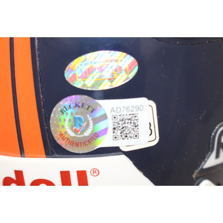 Ed McCaffrey Autographed Denver Broncos VSR4 Mini Helmet Beckett 44171 Image 5