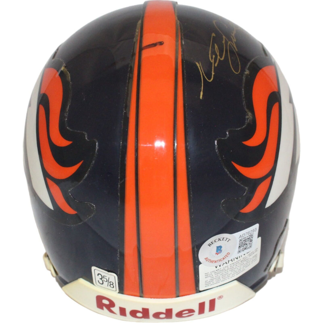 Neil Smith Autographed Denver Broncos VSR4 Replica Mini Helmet BAS 44176 Image 5