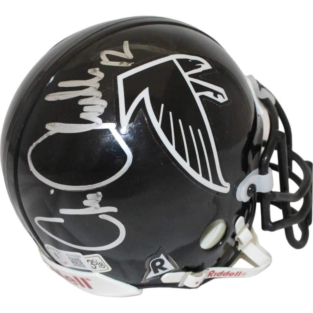 Chris Chandler Signed Atlanta Falcons VSR4 TB Authentic Mini Helmet BAS 44168 Image 5