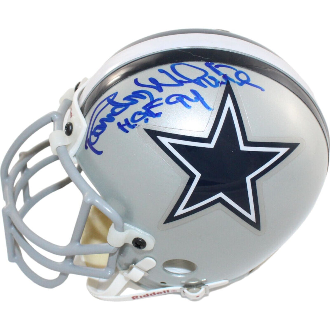 Randy White Signed Dallas Cowboys VSR4 Authentic Mini Helmet HOF BAS 44229 Image 1