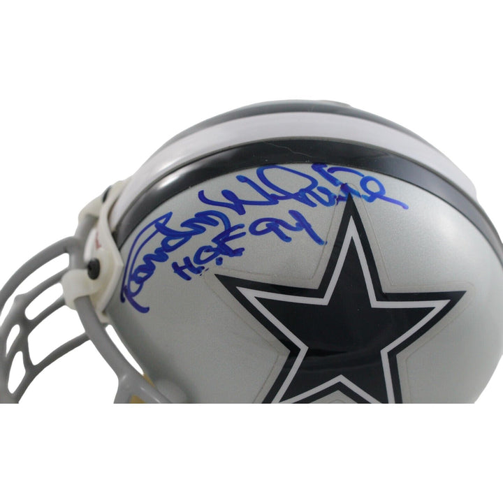 Randy White Signed Dallas Cowboys VSR4 Authentic Mini Helmet HOF BAS 44229 Image 4