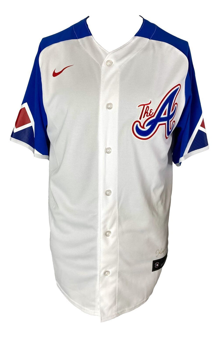 Hank Aaron Signed Atlanta Braves 2023 Nike City Connect Baseball Jersey JSA LOA Image 3