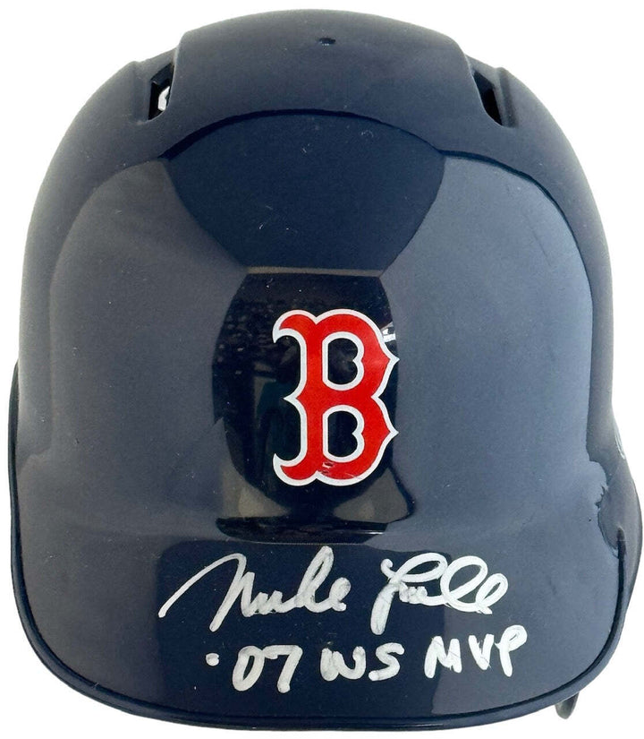 Mike Lowell Autographed Boston Red Sox Mini Helmet (JSA) Image 1