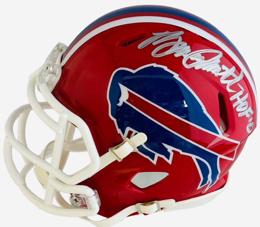 Jim Kelly Thurman Thomas Bruce Smith Signed Buffalo Bills Mini Helmet (JSA) Image 2
