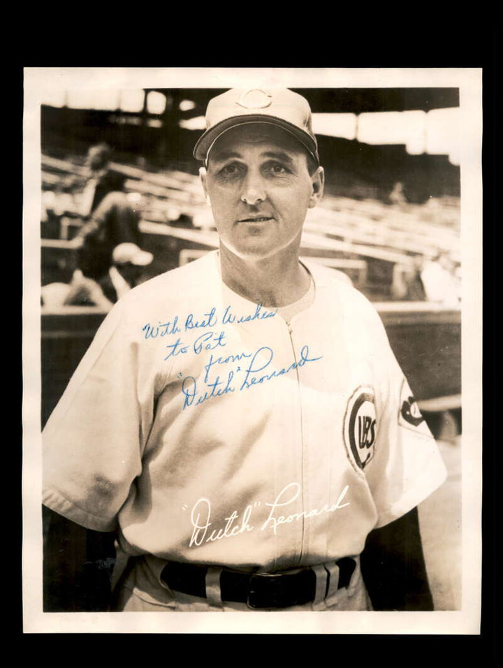 Dutch Leonard JSA Signed  1951 Vintage WBKB Lucky Fan 8x10 Photo Autograph Cubs Image 1