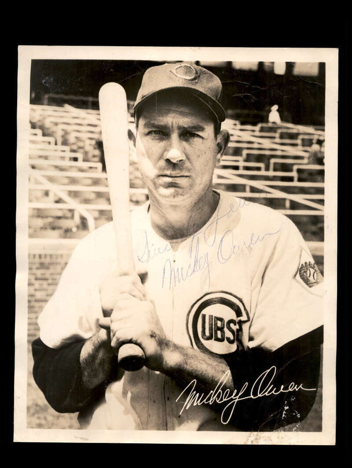 Mickey Owen JSA Signed  1951 Vintage WBKB Lucky Fan 8x10 Photo Autograph Cubs Image 1