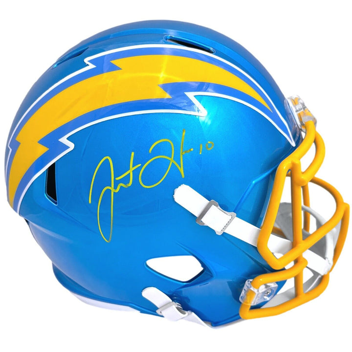 Justin Herbert Autographed Los Angeles Chargers Full Size Helmet BAS Signed Image 4