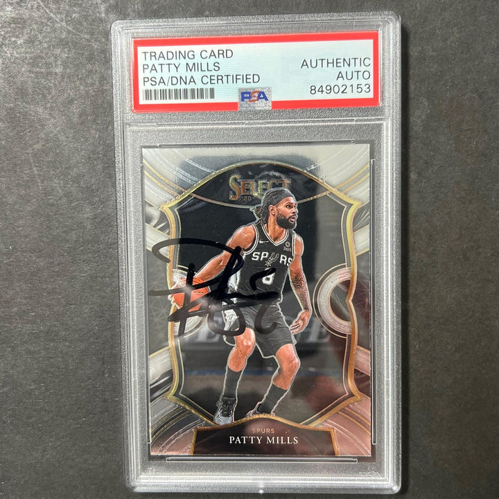 2020-21 Panini Select #48 Patty Mills Signed Card AUTO PSA/DNA Slabbed Spurs Image 1