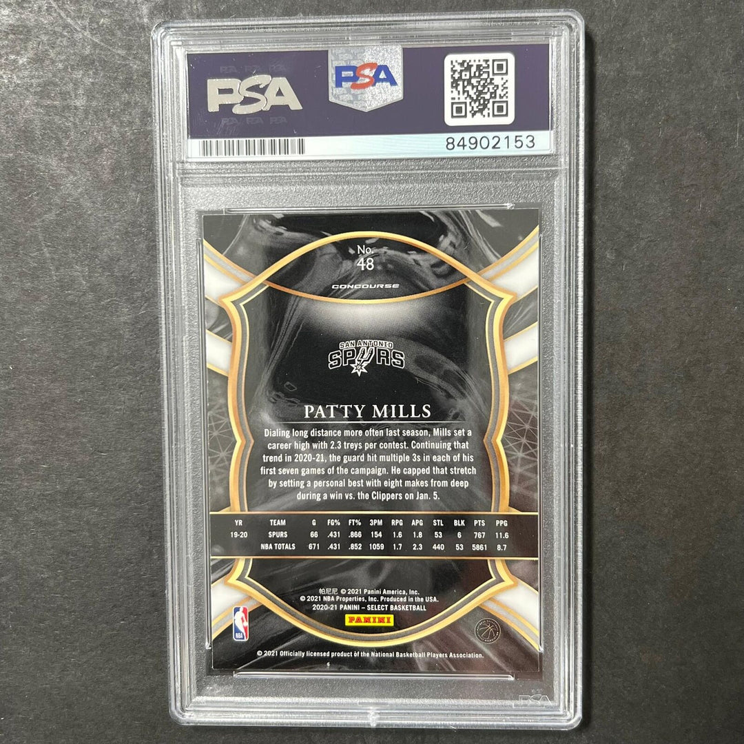 2020-21 Panini Select #48 Patty Mills Signed Card AUTO PSA/DNA Slabbed Spurs Image 2