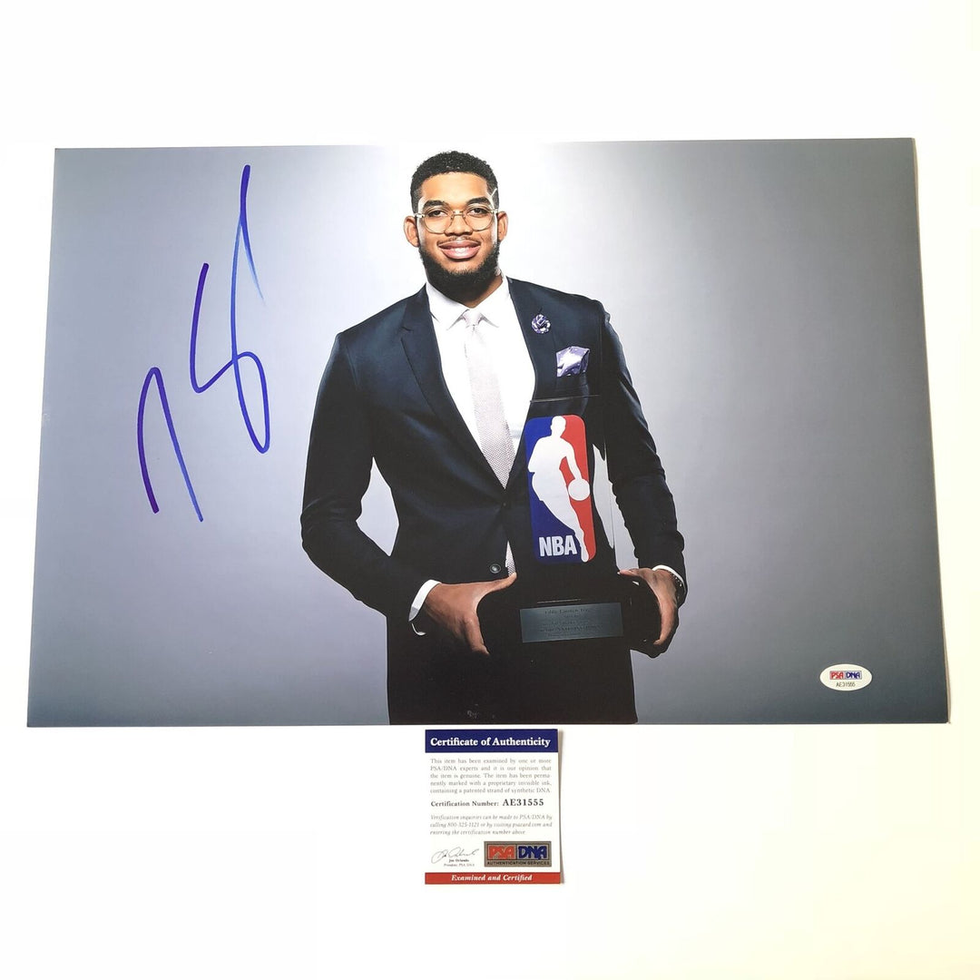 Karl Anthony Towns signed 12x18 photo PSA/DNA Minnesota Timberwolves Autographed Image 1