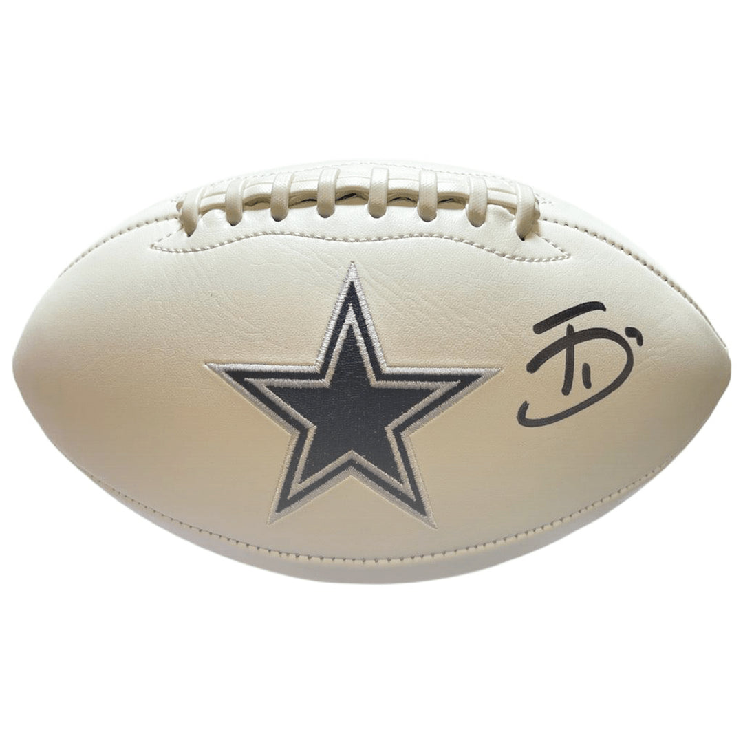 Trevon Diggs Signed Dallas Cowboys Logo Football (JSA) Image 1