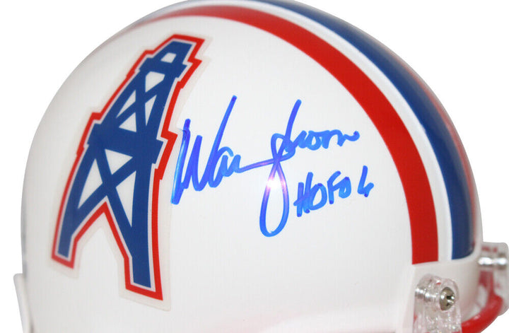 Warren Moon Signed Houston Oilers '81-'98 VSR4 Mini Helmet BAS 40177 Image 2