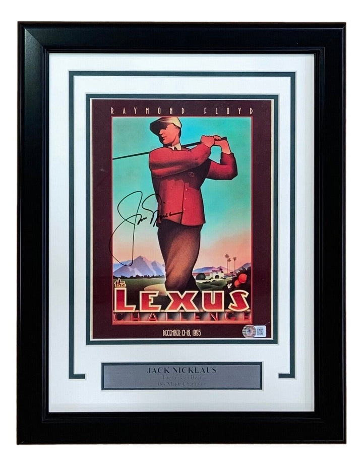 Jack Nicklaus Signed Framed PGA Lexus Challenge Golf Folder BAS BH78972 Image 1