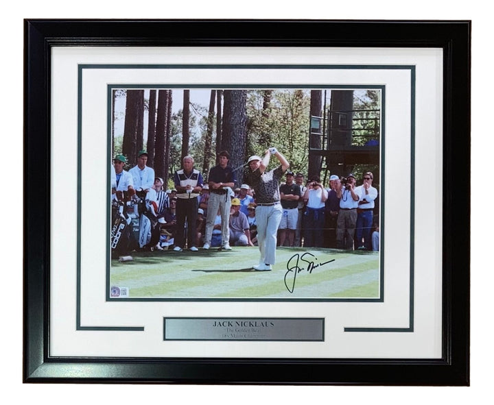 Jack Nicklaus Signed Framed 11x14 PGA Golf Photo BAS BH78980 Image 1