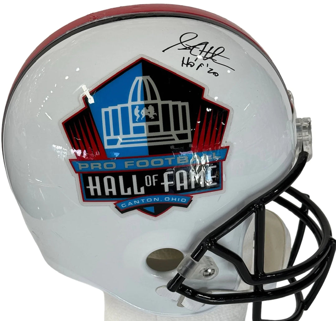 Steve Hutchinson Autographed Hall of Fame Helmet (JSA) Image 1