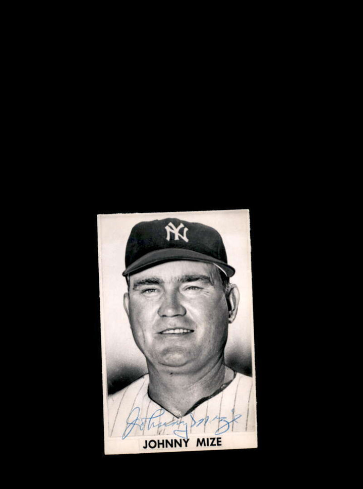 Johnny Mize JSA Coa Signed Vintage 3x4 1951 Original New York Yankees Photo  Image 1