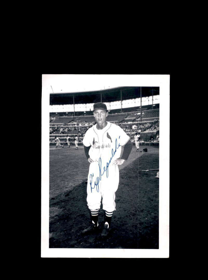 Rip Repulski JSA Coa Signed Vintage 4x5 1950`s St Louis Cardinals Original Photo Image 1