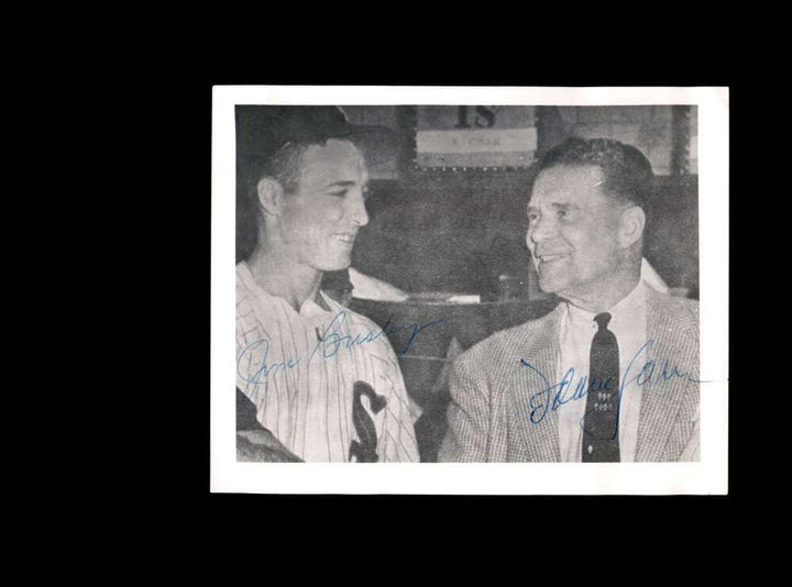 Jim Busby Frank Lane JSA Coa Signed Vintage 4x5 1950`s White Sox Original Photo  Image 1