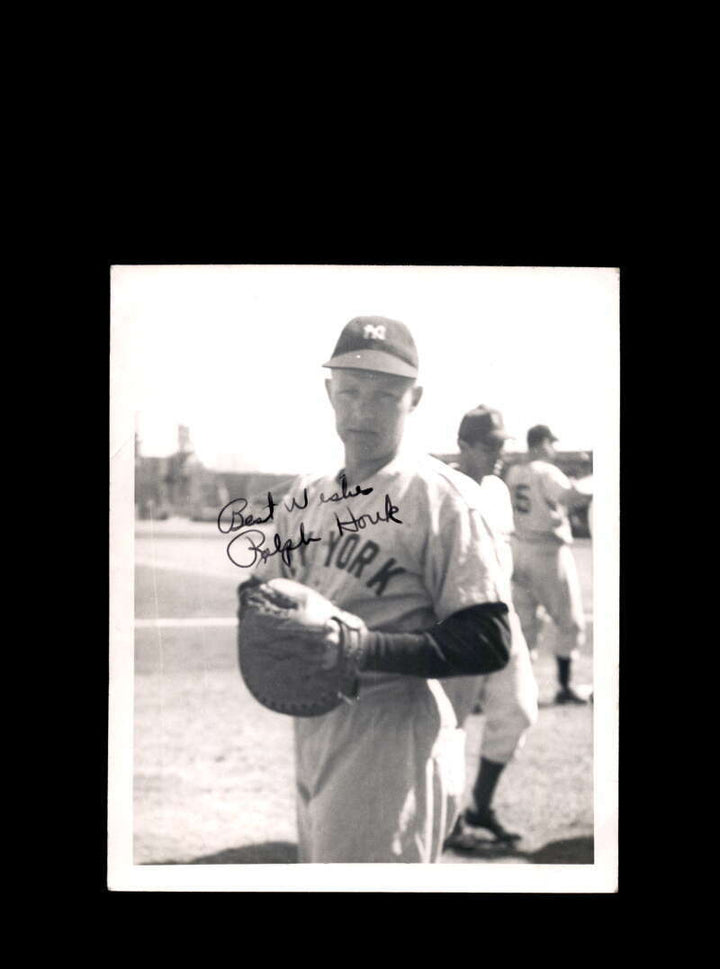 Ralph Houk JSA Coa Signed Vintage 4x5 1950`s New York Yankees Original Photo  Image 1