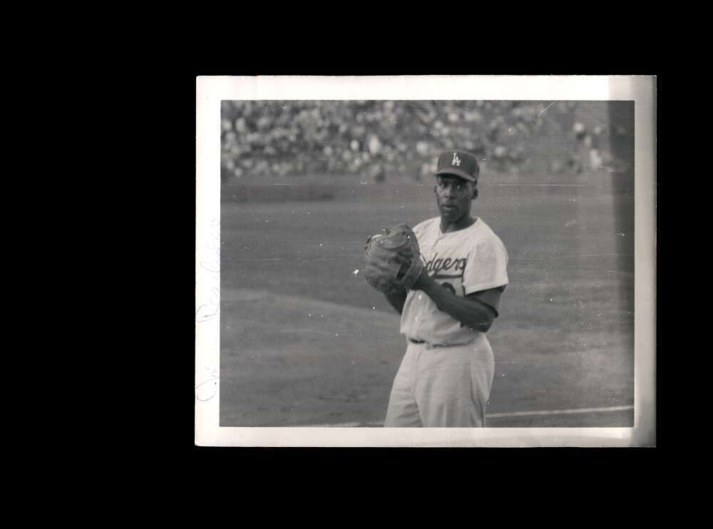John Roseboro JSA Signed Vintage 4x5 1950`s Los Angeles Dodgers Original Photo Image 1