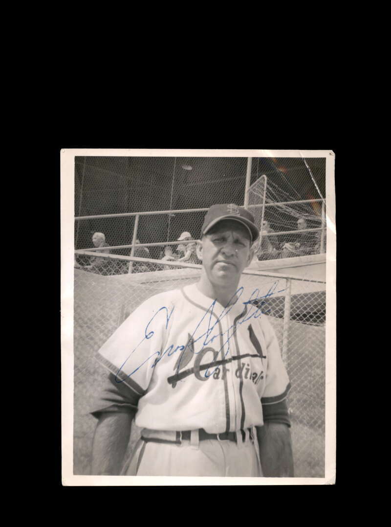 Enos Slaughter JSA Signed Vintage 4x5 1950`s St Louis Cardinals Original Photo Image 1